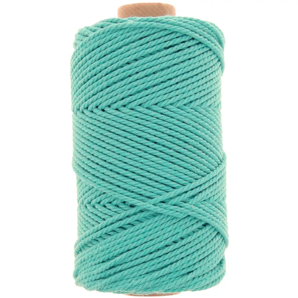 Corde Macramé Coton Naturel 4 Mm - 200 M, 3 Brins, Couleur Ivoire/écru - Pour Suspensions, Attrape-rêves