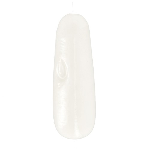 Perles gouttes 25x8 mm en coquillage - Naturel x2