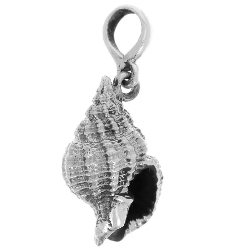 Pendentif coquillage 21x12 mm - Argent 925 Oxydé x1