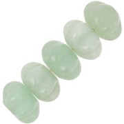 Perle rondelle citrouille 12 mm en pierre gemme - Aventurine x1