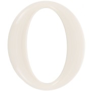 Maillon ovale en acrylique 39x34 mm - Ivoire x1