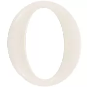 Maillon ovale en acrylique 39x34 mm - Ivoire x1