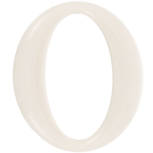 Maillon ovale en acrylique 39x34 mm - Ivoire x1