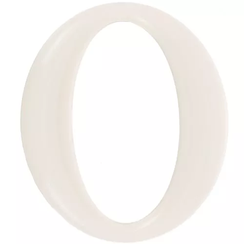 Maillon ovale en acrylique 39x34 mm - Ivoire x1