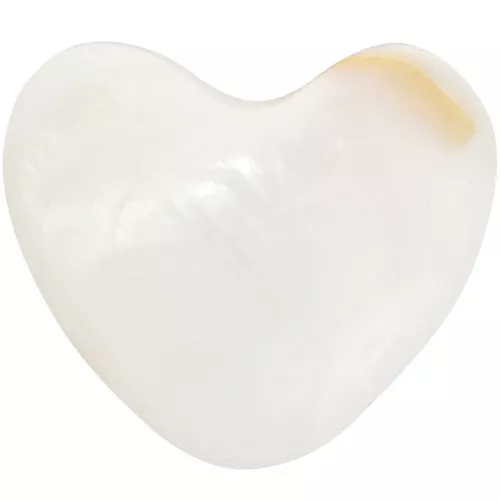 Cabochon coeur 16x18.5 mm en nacre - Naturel x1