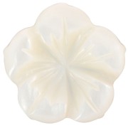 Cabochon fleur 15 mm en nacre - Naturel x1
