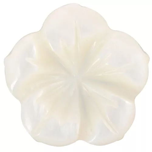 Cabochon fleur 15 mm en nacre - Naturel x1