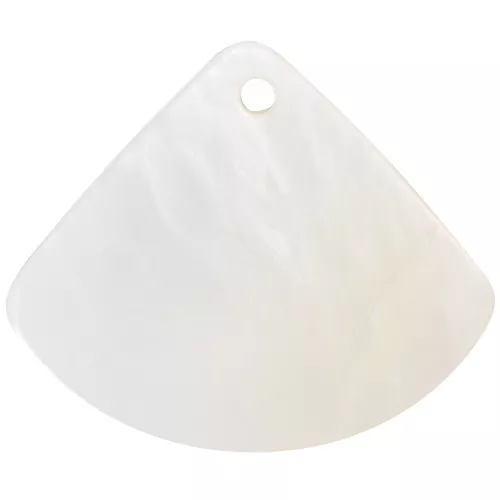 Pendentif éventail 19x23 mm en nacre - Naturel x1