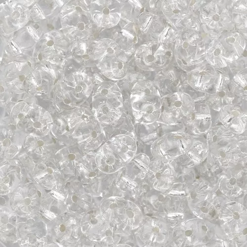 SuperDuo 2.5x5 mm - Crystal Silver Lined x10g