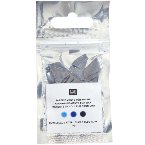 Pigments de couleur pour cire à bougie - Rico design - Bleu royal x5g