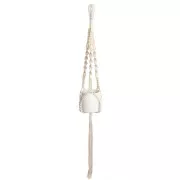 Set de 8 perles tubes en bois brut gros trou 17 mm pour macramé - Naturel