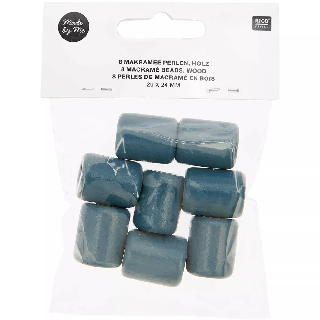 Grosses perles en bois naturel et couleur pour la création de déco et