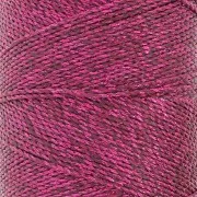 Bobine de fil ciré Linhasita pour micro macramé 1.2 mm Rose foncé métallisé (Pink)