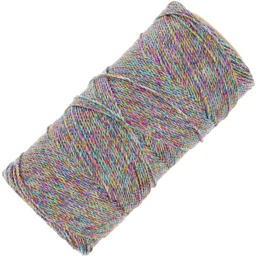 Bobine de fil ciré Linhasita pour micro macramé 1.2 m Multicolore (Multicor) x135m