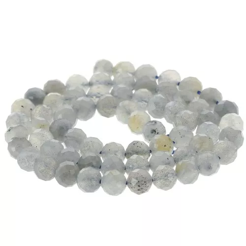 Perles rondes facettées 6 mm pierre gemme - Labradorite x38cm