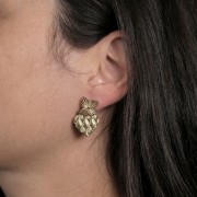 Pendentif coeur effet tressé 15x16 mm - Acier inoxydable 304L Doré x1