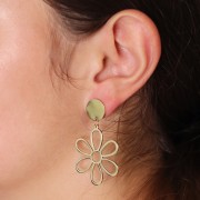 Clous d'oreilles ronds lisses 12 mm - Acier inoxydable 316L Doré x2