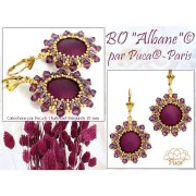 Cabochon rond en verre par Puca® 18 mm - Chatoyant Grape x1