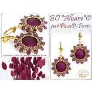 Cabochon rond en verre par Puca® 18 mm - Chatoyant Grape x1