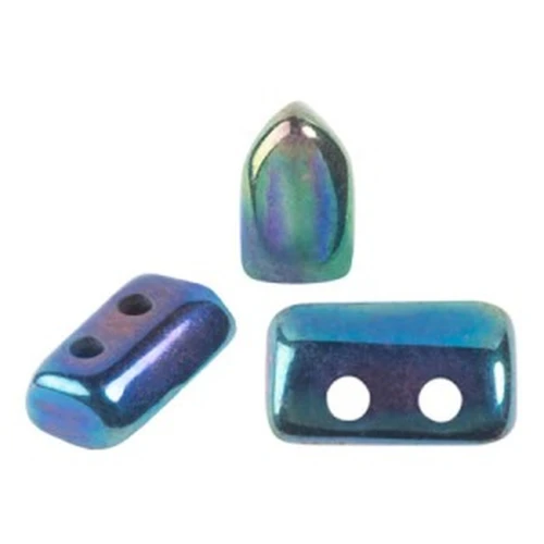 Perles en verre Piros® par Puca® 2x5 mm - Blue Iris x10g