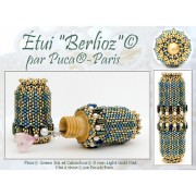 Perles en verre Piros® par Puca® 2x5 mm - Blue Iris x10g