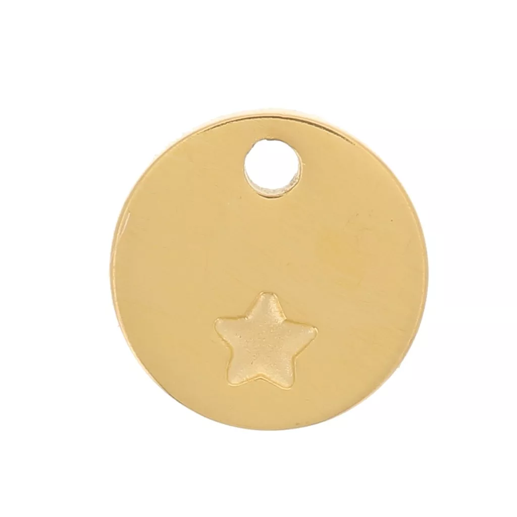 50 Pendentifs Vierges Acier Inoxydable 10 Mm à Graver – Charms Personnalisables Pour Bijoux Faits Main