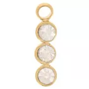 Breloque barre 11x3 mm pour cabochon 2.2 mm - Acier inoxydable 304L Doré x1