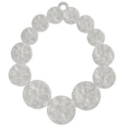 Pendentifs goutte martelé 41x36 mm - Acier inoxydable 316L x2|raw }}