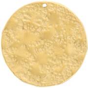 Pendentif rond martelé 25.5 mm - Acier inoxydable 316L Doré x1|raw }}