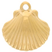Breloque coquillage 16x15 mm - Acier inoxydable 304 Doré x1|raw }}