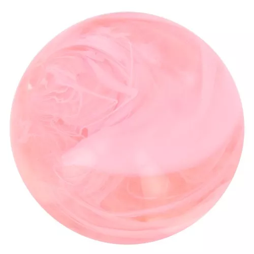 Perles en résine transparente 8 mm - Rose marbré x10