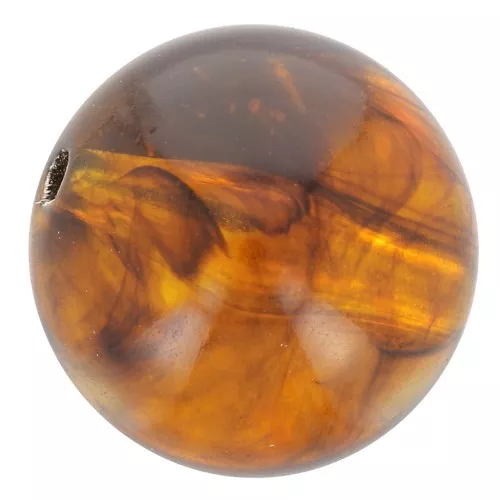 Perles en résine translucide 8 mm - Ambre marbré x10