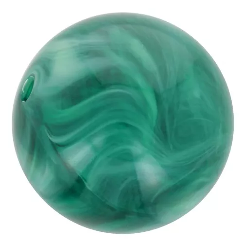 Perles en résine transparente 8 mm - Vert bouteille marbré x10