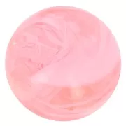 Perle en résine transparente 10 mm - Rose marbré x8