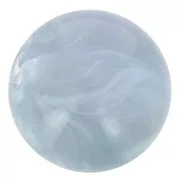 Perle en résine transparente 10 mm - Bleu gris marbré x8