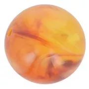 Perle en résine transparente 10 mm - Abricot marbré x8