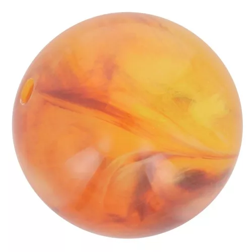 Perle en résine translucide 10 mm - Abricot marbré x8