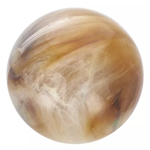 Perle en résine opaque 10 mm - Beige - Marron marbré x8
