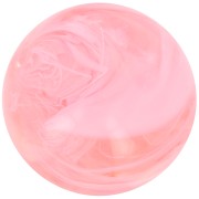 Perle en résine transparente 12 mm - Rose marbré x6|raw }}