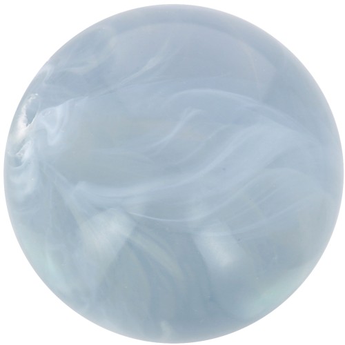 Perle en résine transparente 12 mm - Bleu gris marbré x6