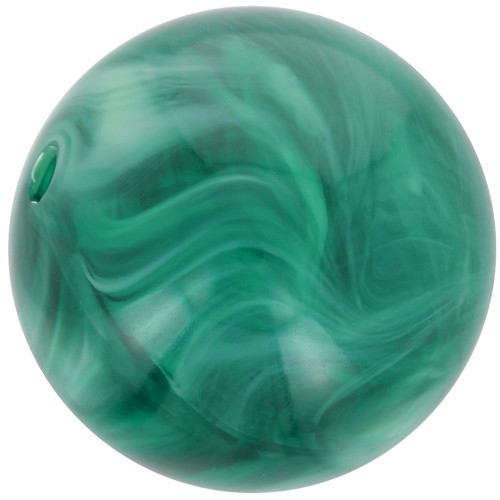 Perle en résine transparente 12 mm - Vert bouteille marbré x6