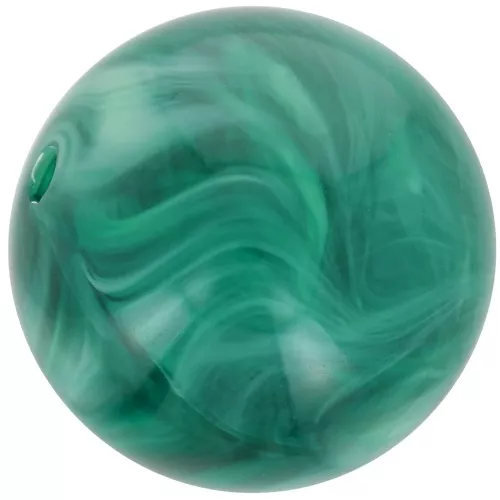 Perle en résine transparente 12 mm - Vert bouteille marbré x6