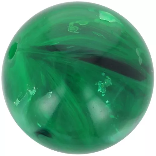 Perle en résine transparente 12 mm - Vert foncé marbré x6