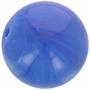 Perle en résine opaque 12 mm - Bleu royal marbré x6|raw }}