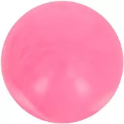 Perle en résine opaque 12 mm - Rose vif marbré x6