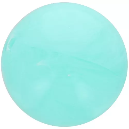 Perle en résine opaque 12 mm - Aquamarine marbré x6
