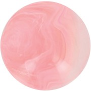 Cabochon rond en résine transparente 14 mm - Rose marbré x1