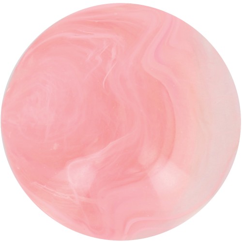 Cabochon rond 14 mm en résine transparente - Rose marbré x1