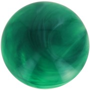 Cabochon rond 14 mm en résine transparente - Vert bouteille marbré x1
