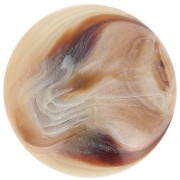 Cabochon rond en résine opaque 14 mm - Beige - Marron marbré x1|raw }}